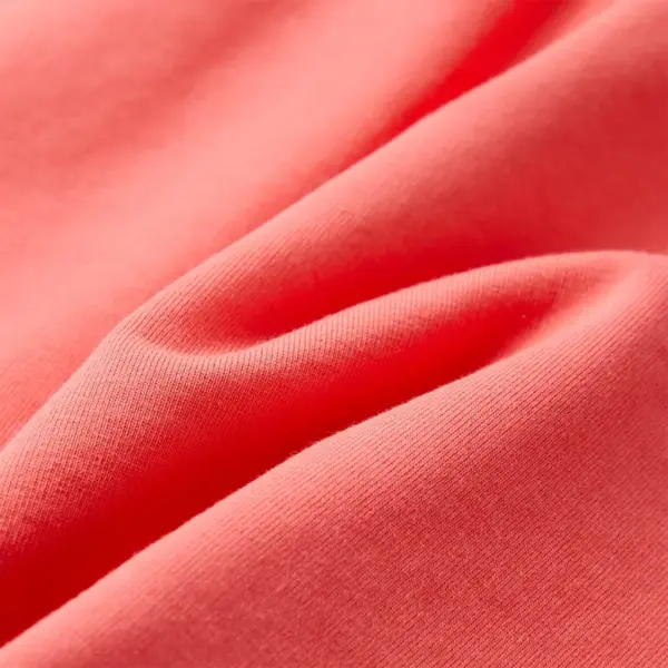 Korallroosa laste kleit pingutusnööriga vöökohaga, 95% puuvill, suurus 116 – 7