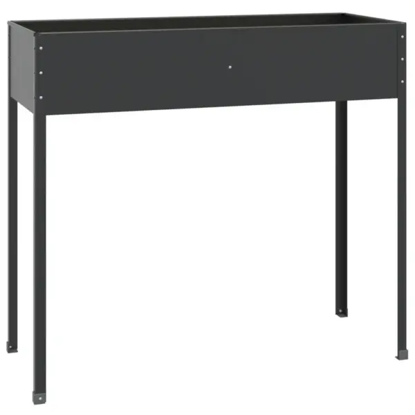 Kõrge aia taimekast antratsiithall tsingitud teras, 100,5 x 40,5 x 90 cm – 2