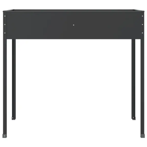Kõrge aia taimekast antratsiithall tsingitud teras, 100,5 x 40,5 x 90 cm – 4