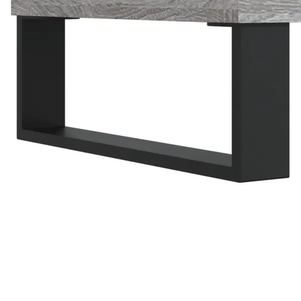 Kõrge kapp ustede ja sahtlitega, hall Sonoma tamm, tehispuit ja metalljalgadel, 69,5 x 34 x 180 cm - 12