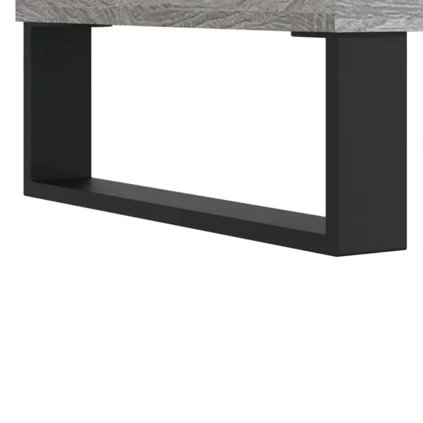 Kõrge kapp sahtlite ja ustega, hall Sonoma tamm, tehispuit, 69,5 x 34 x 180 cm - 12