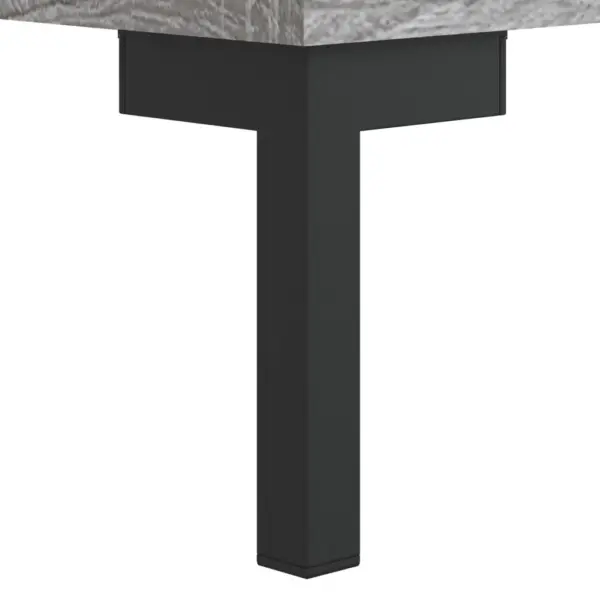 Kõrge kapp rauast jalgadel, hall Sonoma tamm, tehispuit, 69,5 x 34 x 180 cm - 11