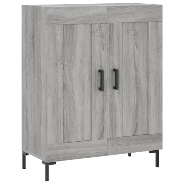 Kõrge kapp rauast jalgadel, hall Sonoma tamm, tehispuit, 69,5 x 34 x 180 cm - 7