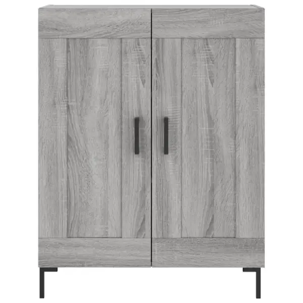 Kõrge kapp rauast jalgadel, hall Sonoma tamm, tehispuit, 69,5 x 34 x 180 cm - 8