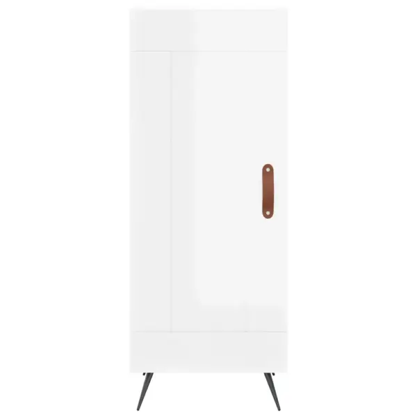 Kõrge kapp kõrgläikega valge tehispuit, 34,5 x 34 x 180 cm – 6