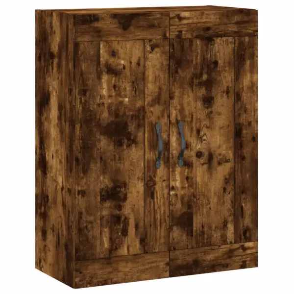 Kõrge kapp ustega, suitsutatud tamme toon, tehispuit ja rauast jalad, 69,5 x 34 x 180 cm – 5