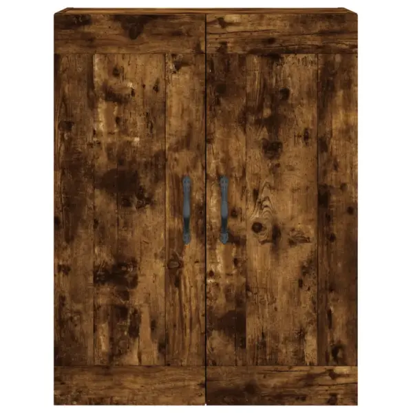 Kõrge kapp ustega, suitsutatud tamme toon, tehispuit ja rauast jalad, 69,5 x 34 x 180 cm – 6