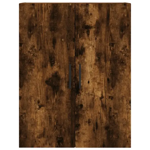 Kõrge kapp suitsutatud tamme toonis, tehispuit ja metalljalad, 69,5 x 34 x 180 cm - 6