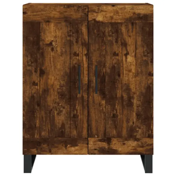 Kõrge kapp suitsutatud tamme toonis, tehispuit ja metalljalad, 69,5 x 34 x 180 cm - 8