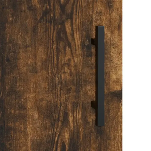 Kõrge kapp suitsutatud tamme toonis, tehispuit ja metalljalad, 69,5 x 34 x 180 cm - 10
