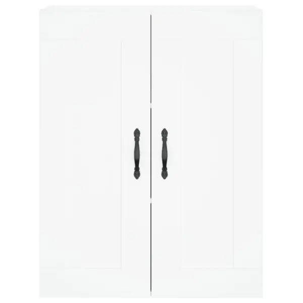 Kõrge kapp ustega, valge tehispuit, metalljalgadega, 69,5 x 34 x 180 cm – 6