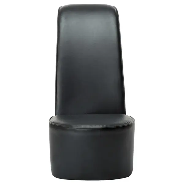Kõrge kontsa kujuga dekoratiivne tool, must kunstnahk, 43 x 82,5 x 85,5 cm – 5