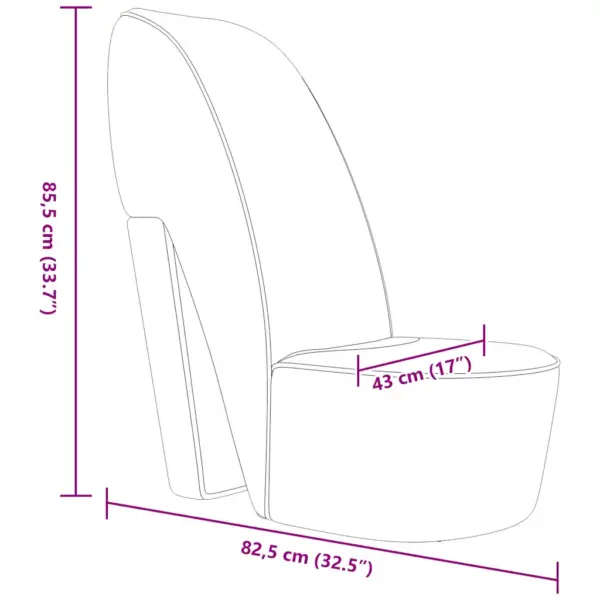 Kõrge kontsa kujuga dekoratiivne tool, must kunstnahk, 43 x 82,5 x 85,5 cm – 8