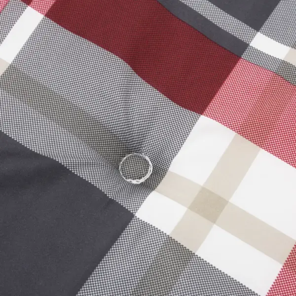 Kõrge seljatoega toolipadjad, punane ruuduline, vetthülgav polüester, 4 tk, 120 x 50 x 3 cm – 8