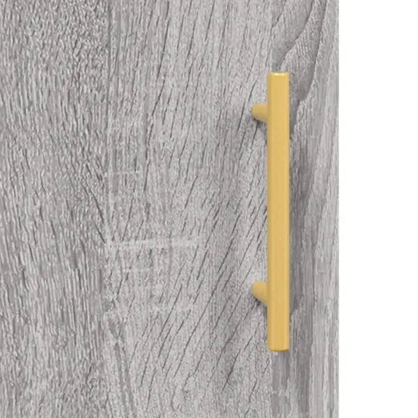 Kõrge vitriinkapp klaasustega, hall Sonoma tamm, 2-osaline, tehispuit, 69,5 x 34 x 180 cm - 9
