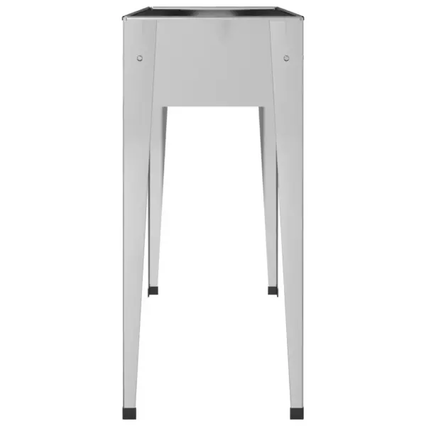 Kõrgete jalgadega aia taimekastid, 2 tk, tsingitud teras, hõbedane, 100,5 x 40,5 x 90 cm – 7