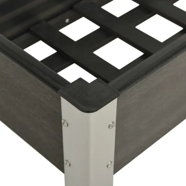 Kõrgendatud aia taimelava WPC-st, hall, 75 x 40 x 75 cm – 4