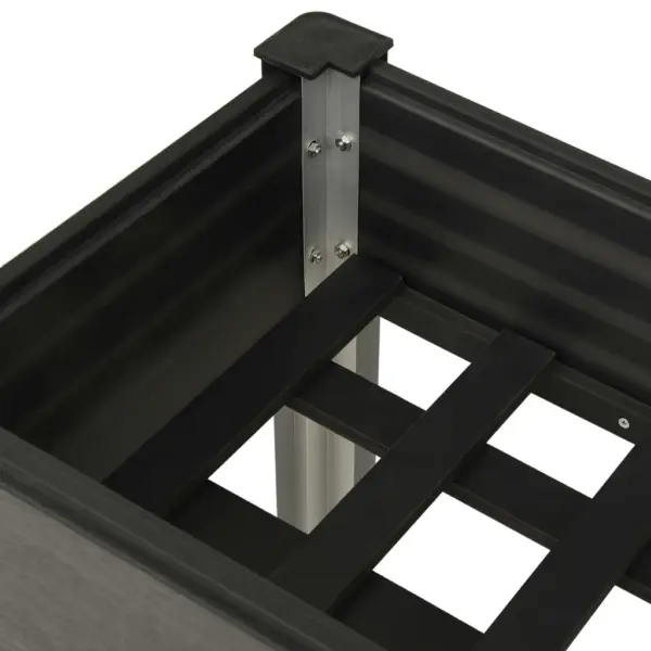 Kõrgendatud aia taimelava WPC-st, hall, 75 x 40 x 75 cm – 5