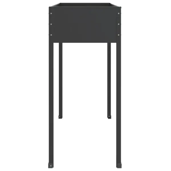 Kõrgete jalgadega aia taimekastid, 2 tk, antratsiithall tsingitud teras, 100,5 x 40,5 x 90 cm – 7