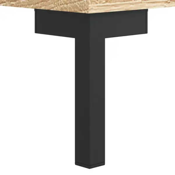 Kõrgkapp Sonoma tamme toonis, tehispuit ja rauast jalad, 69,5 x 34 x 180 cm - 11