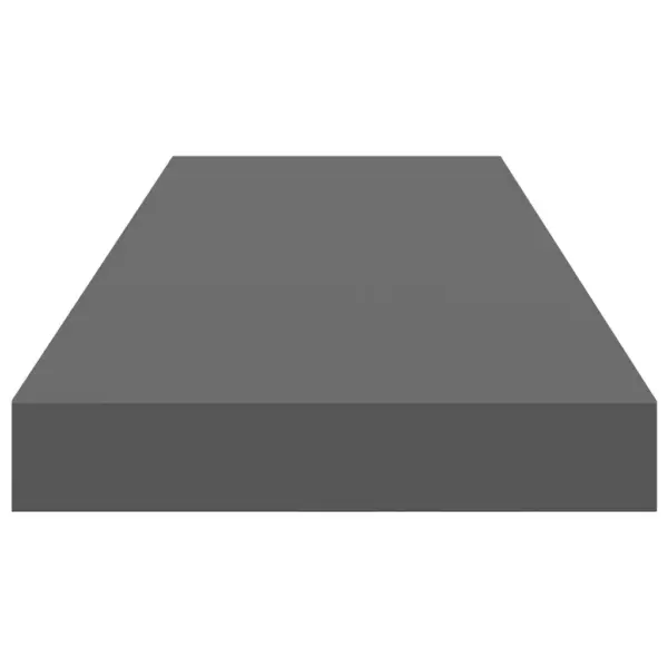 Kõrgläikega hallid seinariiulid nähtamatu kinnitusega, 4 tk, MDF, 80 x 23,5 x 3,8 cm – 8