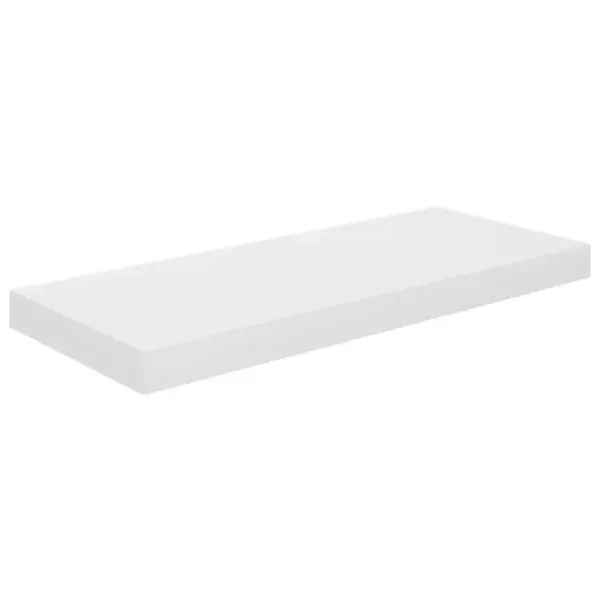 Kõrgläikega valge seinariiul nähtamatu kinnitusega, MDF, 60 x 23,5 x 3,8 cm – 2