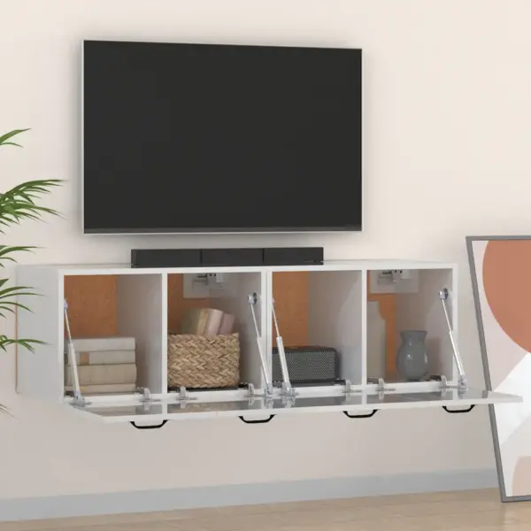 Seinakapid 2 tk, kõrgläikega valge tehispuit, 80 x 35 x 36,5 cm – 3