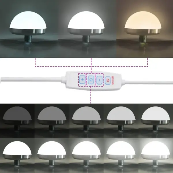 Kosmeetikalaudade komplekt LED-peeglivalgustusega, hall sonoma tehispuit, 3 osa, 158,5 x 41 x 135 cm – 12