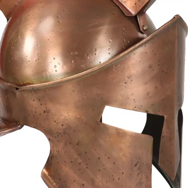 Antiikstiilis Kreeka sõdurikiivri jäljend LARP-iks, vaskvärvi, 18-gabariidine teras, 31 x 22 x 40 cm – 6