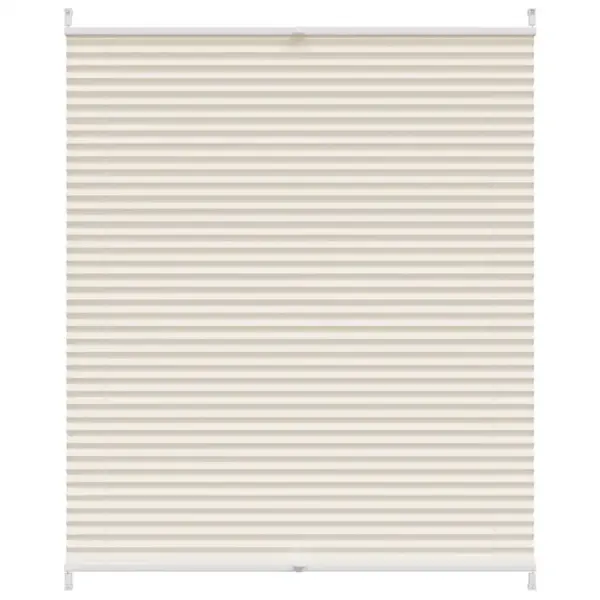 Plisseekardin aknale, kreemjas, 100 x 125 cm, polüster, klambritega kinnitatav – 2