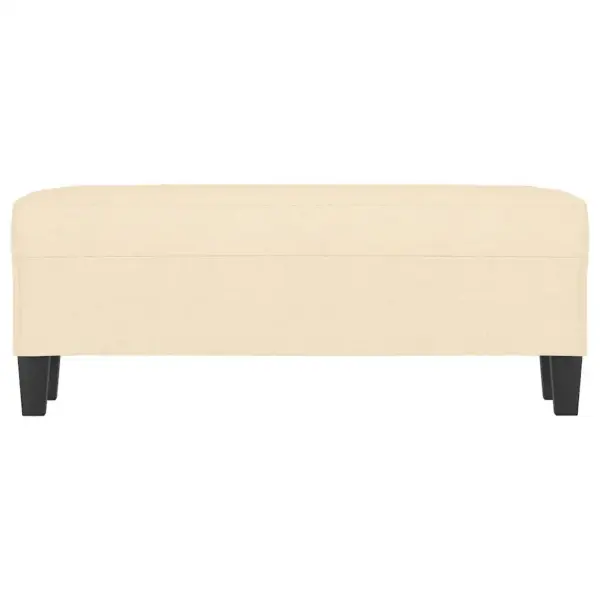 Polsterdatud esiku- ja voodiotsapink, kreemjas, 100 x 35 x 41 cm – 3