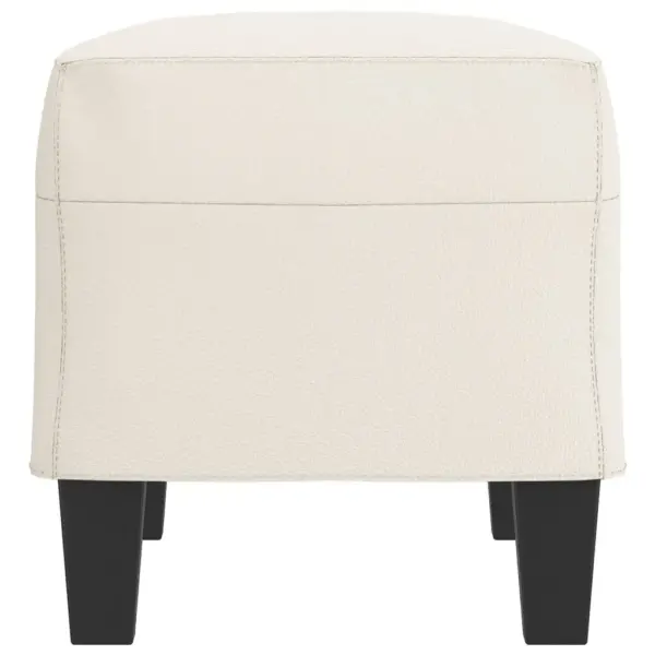 Kreemjasvalge kunstnahast esiku- ja voodiotsapink, 70 x 35 x 41 cm – 4