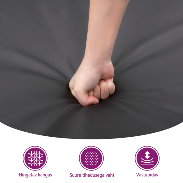 Kreemjasvalge kunstnahast esiku- ja voodiotsapink, 70 x 35 x 41 cm – 8