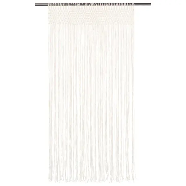 Makrameekardin uksele ja aknale, puuvill, kreemjasvalge, 140 x 240 cm – 3
