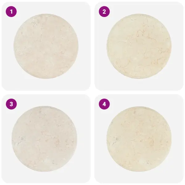 Ümar marmorist lauaplaat, kreemjasvalge, Ø 50 x 2,5 cm – 4