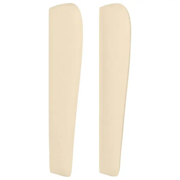 Polsterdatud voodipeats servadega, kreemjasvalge kangas, reguleeritava kõrgusega, 93 x 23 x 118/128 cm – 4