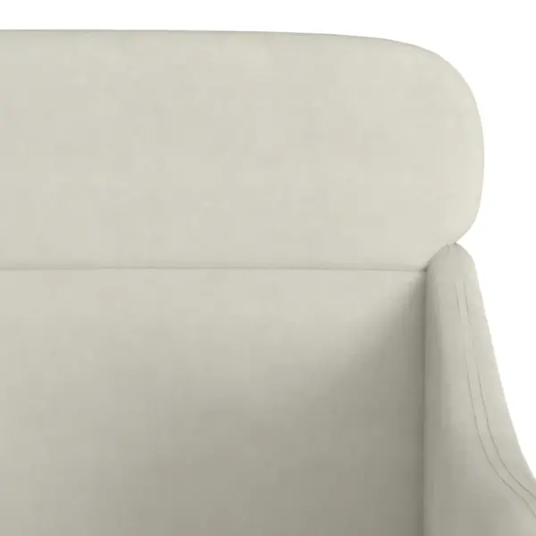 Kreemjasvalge sametist tugitool metalljalgadel, 63 x 76 x 80 cm – 6