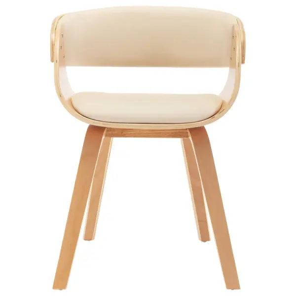 Kreemjasvalged söögitoolid 2 tk, kunstnahk ja painutatud puit, 53 x 52 x 70 cm – 3