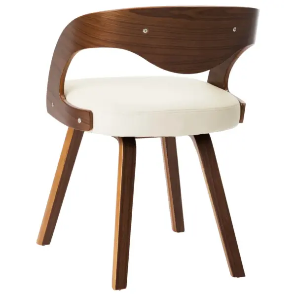 Kreemjasvalged söögitoolid 4 tk, painutatud puitraam ja kunstnahk, 53 x 54 x 77 cm – 5