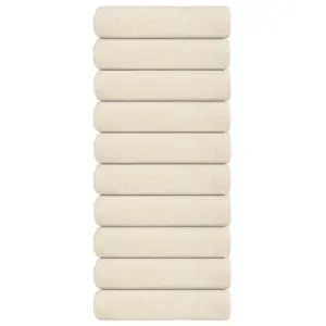 Vannilinad FROGN, 10 tk komplekt, kreemjasvalge, 100 x 150 cm, 360 g/m²