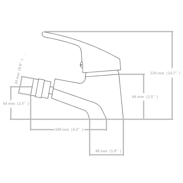 Kroomitud bideesegistite komplekt, 2 tk, tsingisulam, pealepaigaldatav – 6