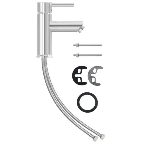 Kroomitud vannitoa valamusegisti, tsink ja messing, 130 x 176 mm – 2