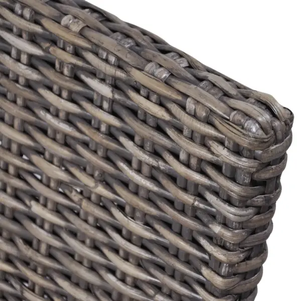 Kubu rotangist söögitoolid, 6 tk, pruun kulunud halli viimistlusega, mangopuit – 6