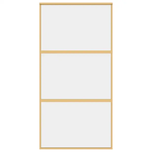 Läbipaistev ESG-klaasist liuguks kuldse alumiiniumraamiga, 102,5 x 205 cm - 4