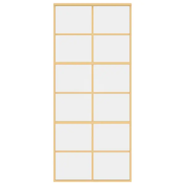 Kuldne liuguks läbipaistva ESG-klaasi ja alumiiniumraamiga, 90 x 205 cm – 4