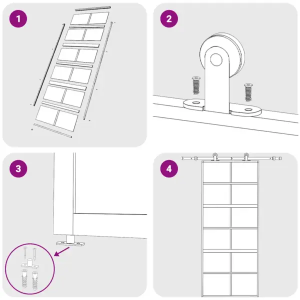 Kuldne liuguks läbipaistva ESG-klaasi ja alumiiniumraamiga, 90 x 205 cm – 8