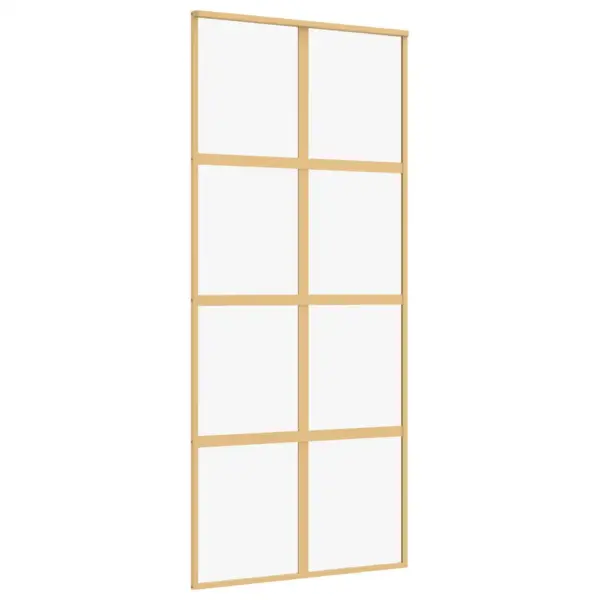 Kuldne liuguks läbipaistva ESG-klaasiga, alumiiniumraam, 90 x 205 cm – 2