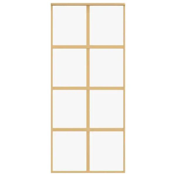Kuldne liuguks läbipaistva ESG-klaasiga, alumiiniumraam, 90 x 205 cm – 4