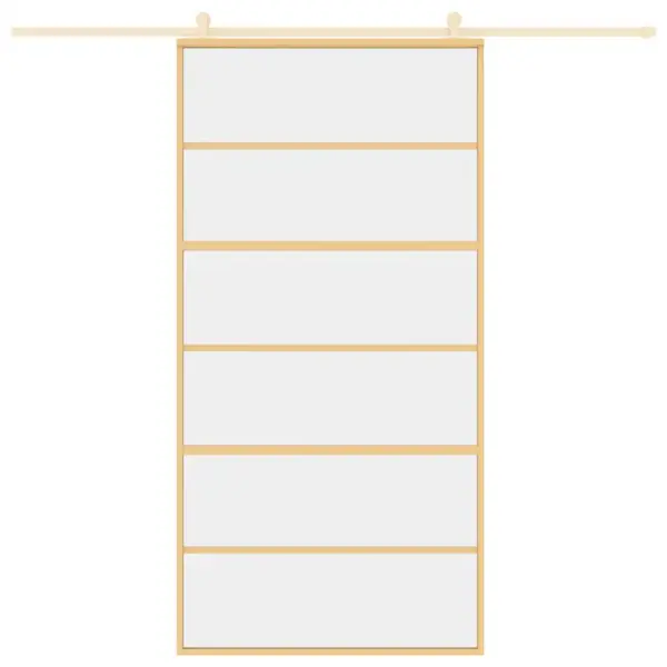 Kuldne liuguks läbipaistva ESG-klaasiga, alumiiniumraam, 102,5 x 205 cm – 3