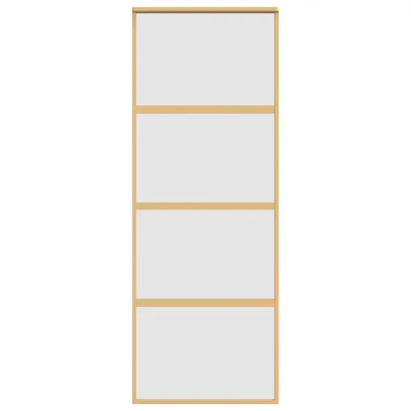 Kuldne liuguks matt ESG-klaasiga, 76 x 205 cm, alumiiniumraam – 4